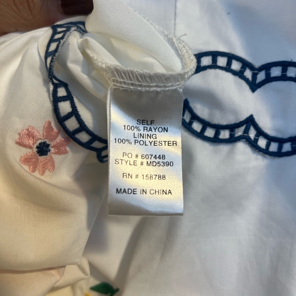 Mable Mini Floral EmbroideredDress sz L - Picture 4 of 7